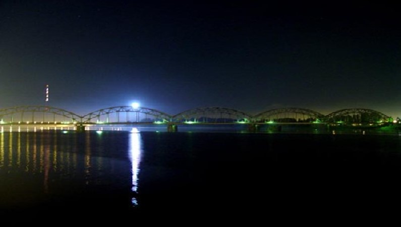 Рига, ночь, мосты