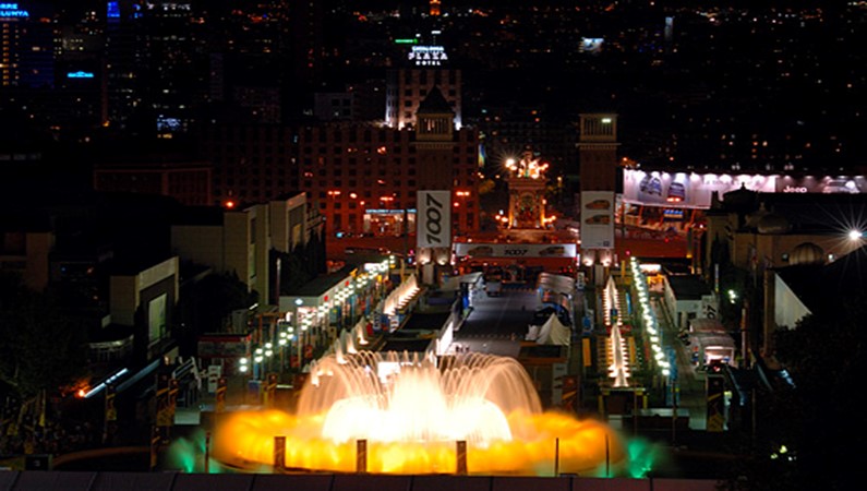 Барселона,ночное шоу фонтанов