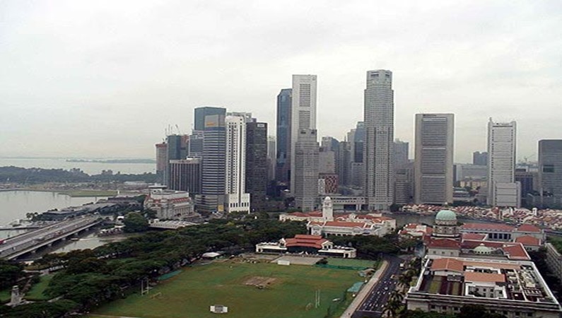 Вид на Сингапур с 33-го этажа отеля Swissotel the Stamford