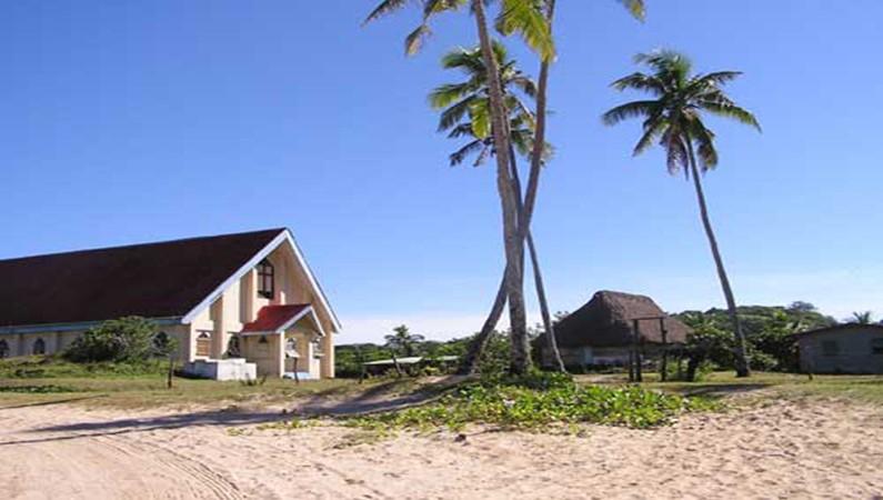 Католическая церковь в захолустной фиджийской деревушке