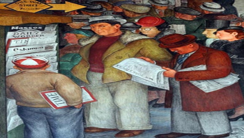 Настенная живопись в башне Coit.
Написана русским художником-коммунистом в 30-ых годах (он и себя изобразил - в центре). В башне проходят бесплатные экскурсии по субботам в 11 утра.