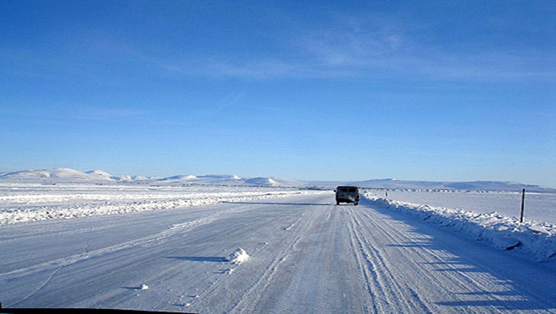 Ледовая дорога по Анадырскому лиману