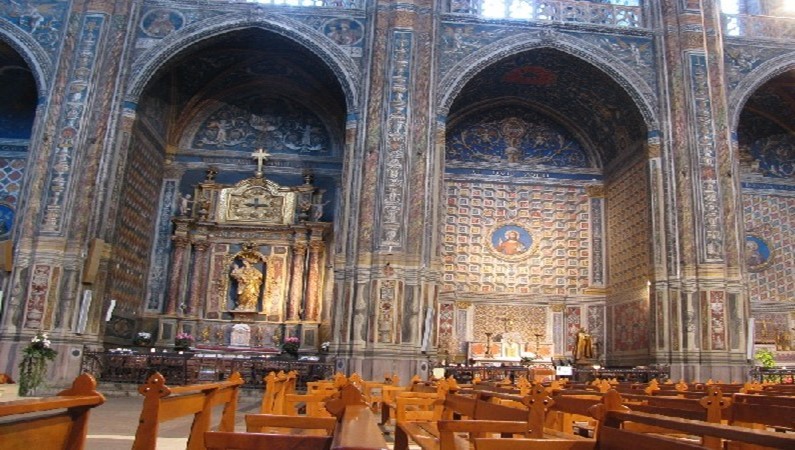 Альби. Интерьер собора Сан-Сесиль