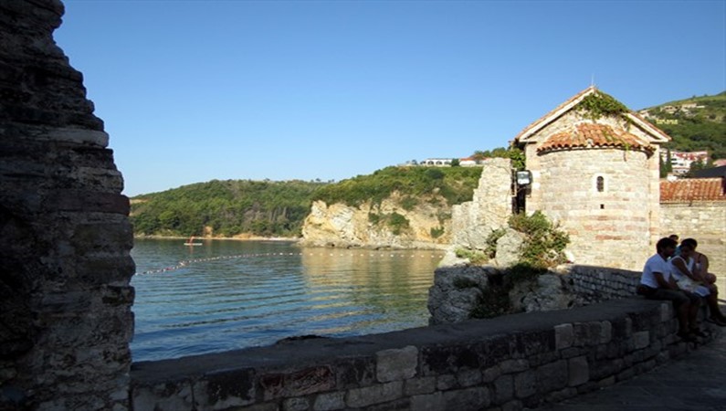 Вид на пляж Mogren из крепости