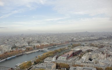 Франция, Эйфелева башня, Вид сверху