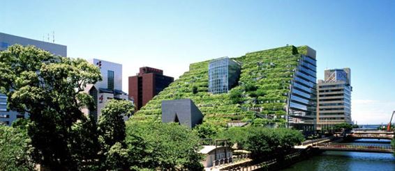 Современная Япония: здание префектуры г.Фукуока