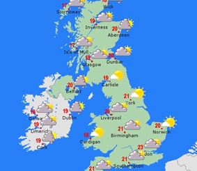 Погода в Великобритании в августе