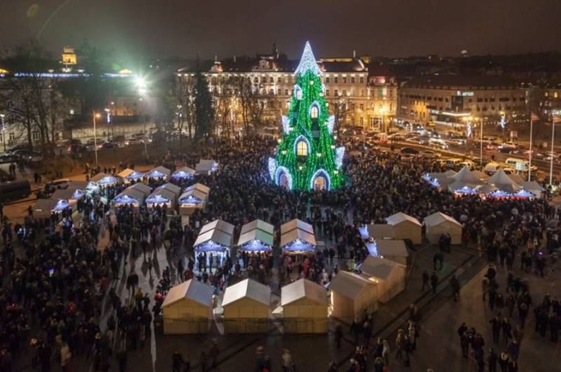 Новый Год 2018 в Вильнюсе. Рождественские ярмарки. Видео
