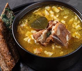 Горячие рецепты холодной осени - Гороховый суп со свиными ребрами