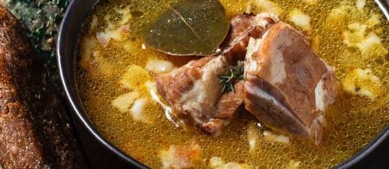 Горячие рецепты холодной осени - Гороховый суп со свиными ребрами