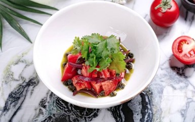 Гастропутешествие в лето - Сладкие томаты с песто и красным луком