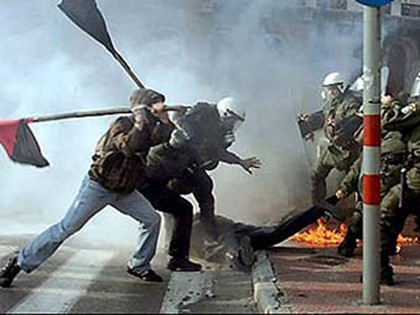 В Греции произошли массовые столкновения