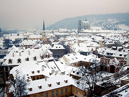 В Чехии выпал снег