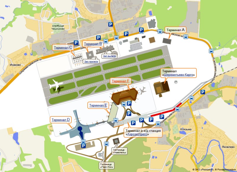 Аэропорт шереметьево расположение терминалов