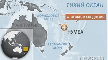 Землетрясение магнитудой 7,3 произошло в четверг у Новой Каледонии