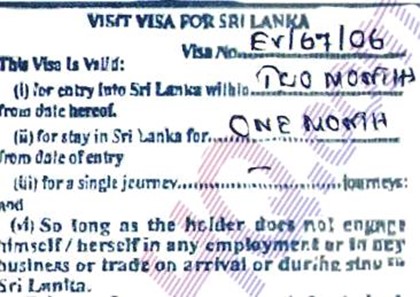 На Шри-Ланке введут визы