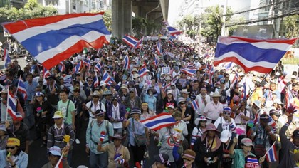 В Бангкоке оппозиция вновь устроила шествие по центральным улицам столицы