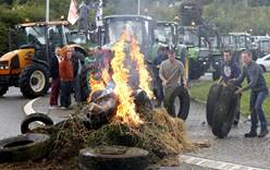 Бельгийские фермеры заблокировали аэропорт Льежа