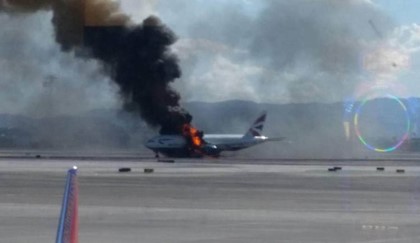 В Лас-Вегасе загорелся самолет с туристами