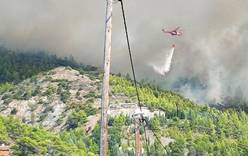 Лесные пожары в Греции не затронули курортную зону