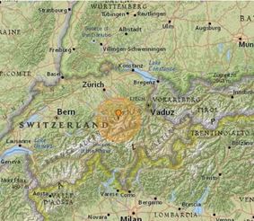 Землетрясение магнитудой 4,6 произошло в Швейцарии