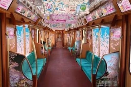 Сакура-поезда в метро Токио