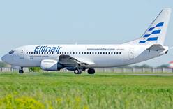 Самолет Ellinair выкатился за пределы взлетно-посадочной полосы