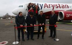 FlyArystan совершила свой первый международный рейс