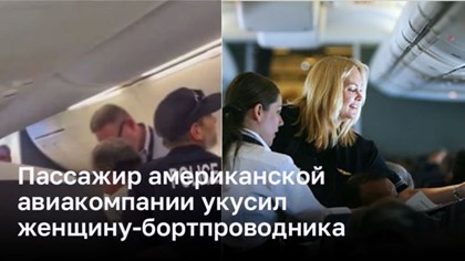 Пассажир американской авиакомпании укусил женщину-бортпроводника
