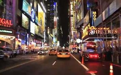 Огни ночного Нью-Йорка. Таймс-сквер