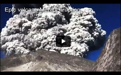 Извержение вулкана Мерапи, Индонезия