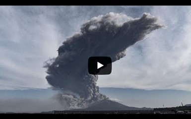   Извержение вулкана Сакурадзима, Япония