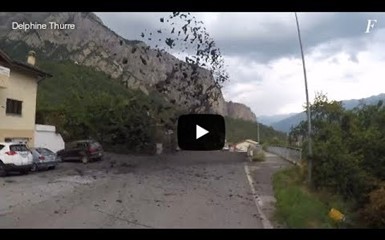 Разрушительный селевой поток в Швейцарии 