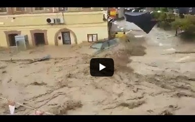 Страшное наводнение в испанской Себолье