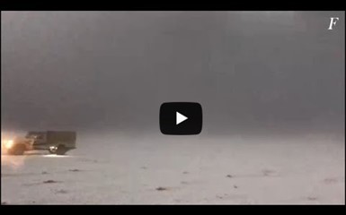 Градовый шторм на севере Саудовской Аравии