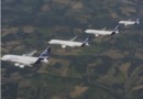 4 лайнера Airbus устроили 