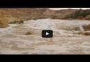 Наступление водного потока в ручье Цин в пустыне Негев, Израиль