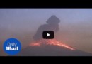 Взрыв вулкана Попокатепетль в Мексике