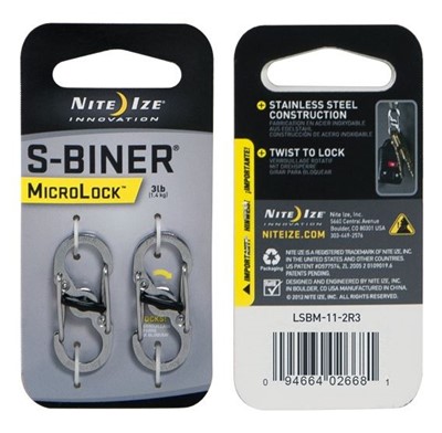 Microlock Steel S-Biner - 2-Pk Stainless - Увеличить