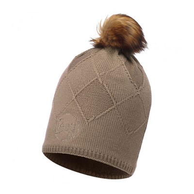 Knitted & Polar Hat Stella Taula Brown Taupe Chic - Увеличить