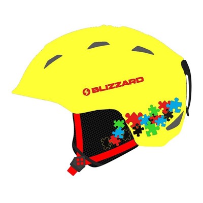 Demon Ski Helmet Junior, Neon Yellow/colorfull Puzzles - Увеличить