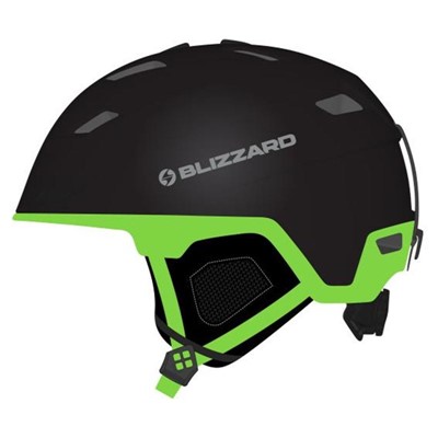 Double Ski Helmet, Black Matt/neon Green - Увеличить