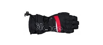 Перчатки горные GLANCE Element Junior (black/red) черный/красный - Увеличить