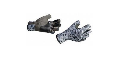 Перчатки рыболовные BUFF Pro Series Angler Gloves Fish Camo (серо-белый камуфляж) - Увеличить
