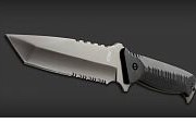 Нож  с фиксированным лезвием GERBER Warrant, Tanto, Black Blade & Handle, Camo Nylon Sheath - Clam