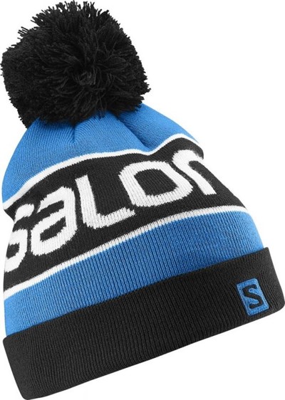 Salomon Junior Logo Beanie детская синий - Увеличить