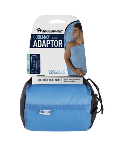 SeatoSummit Adaptor - Coolmax® Mummy Liner голубой 248грамм - Увеличить