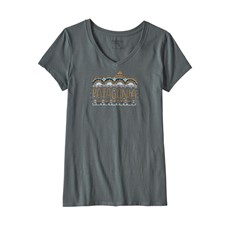 Patagonia Femme Fitz Roy Cotton V-Neck T-Shirt женская