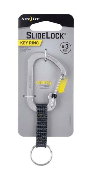 Nite lze Slidelock Key Ring №3 серый 3 - Увеличить