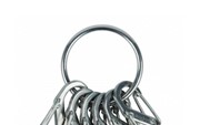 Nite Ize Key Ring с металлическими карабинами серый